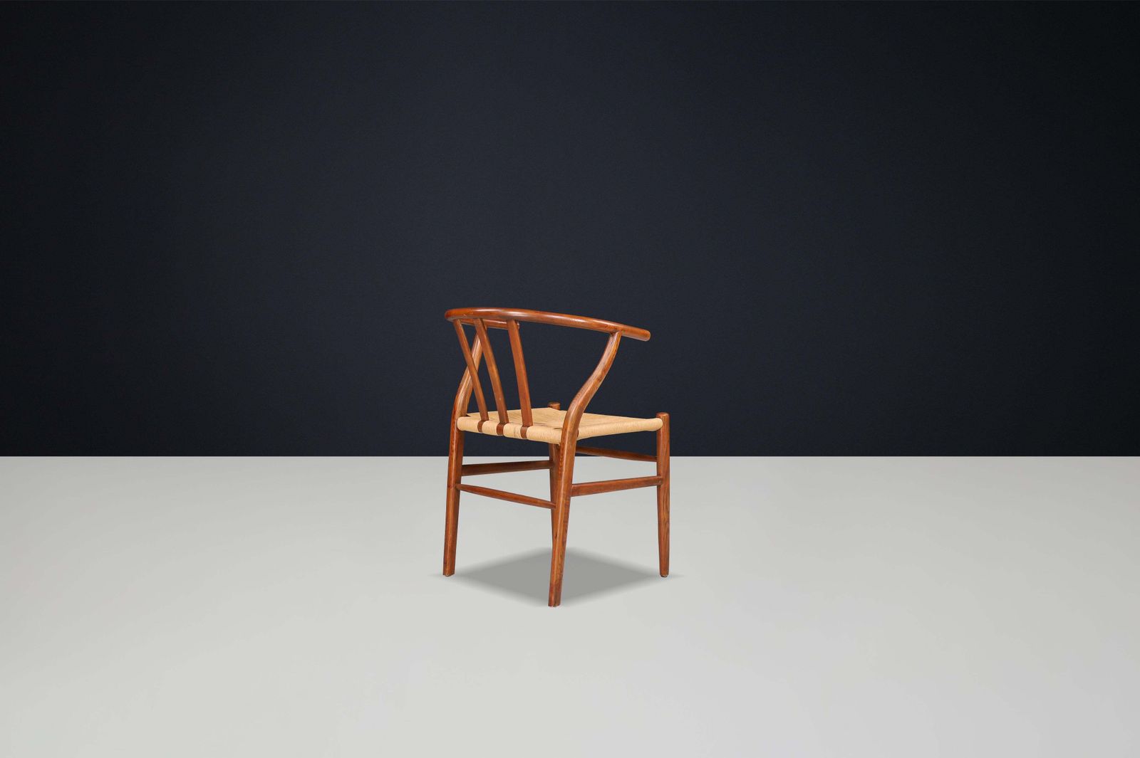 Wicker And Oak Armchairs In The Style Of Hans J. Wegner Wishbone Chair Denmark photo Furniture