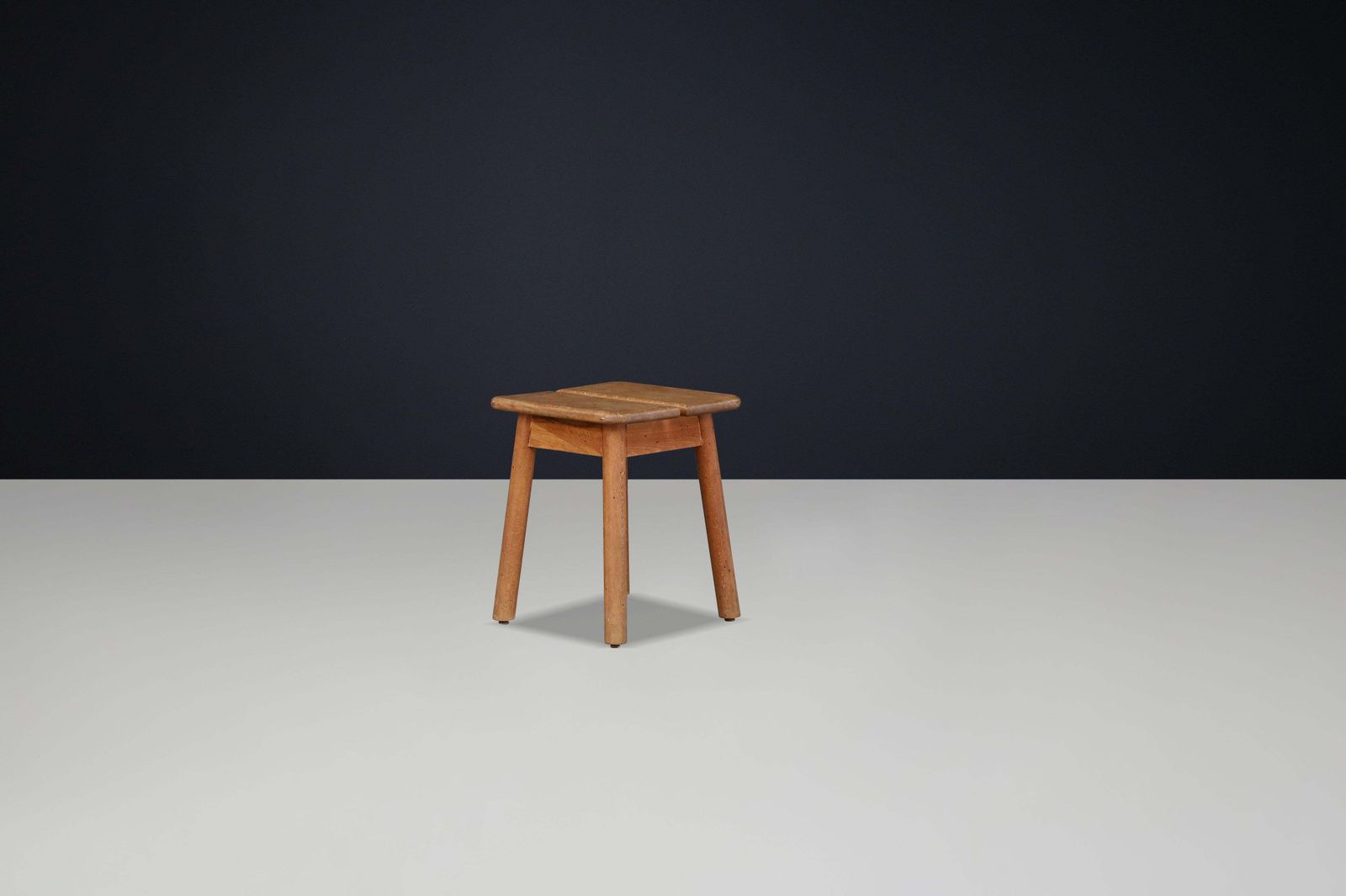 Pierre Gautier Delaye “Coffee Bean” Stool In Stained Beechwood, France, 1960s photo for sale
