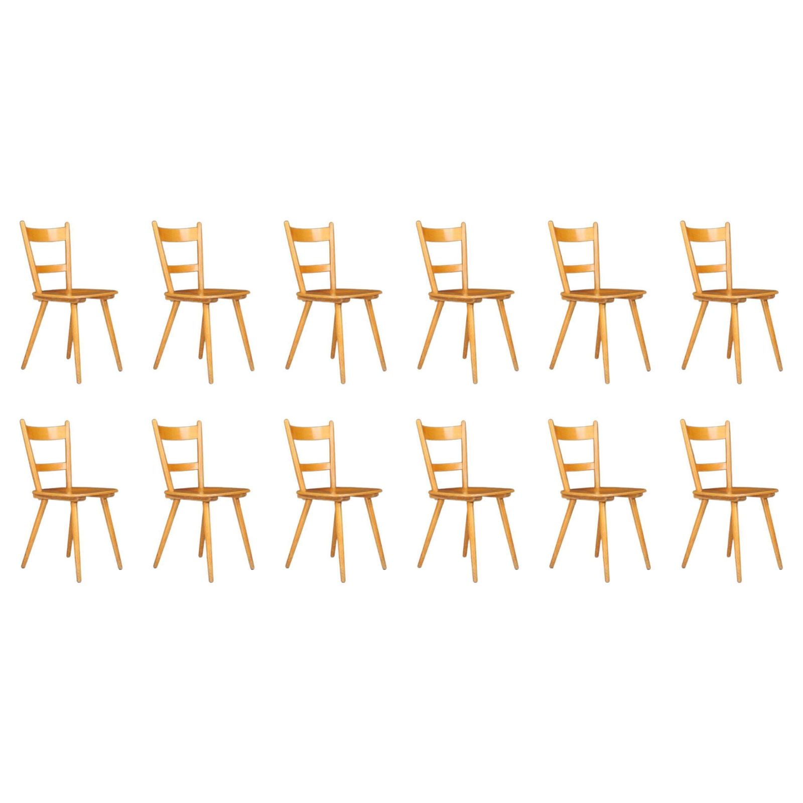 Gustaf Adolf Schneck For Stuhlfabrik Schäfer "Tübingen Chairs " Germany, 1955