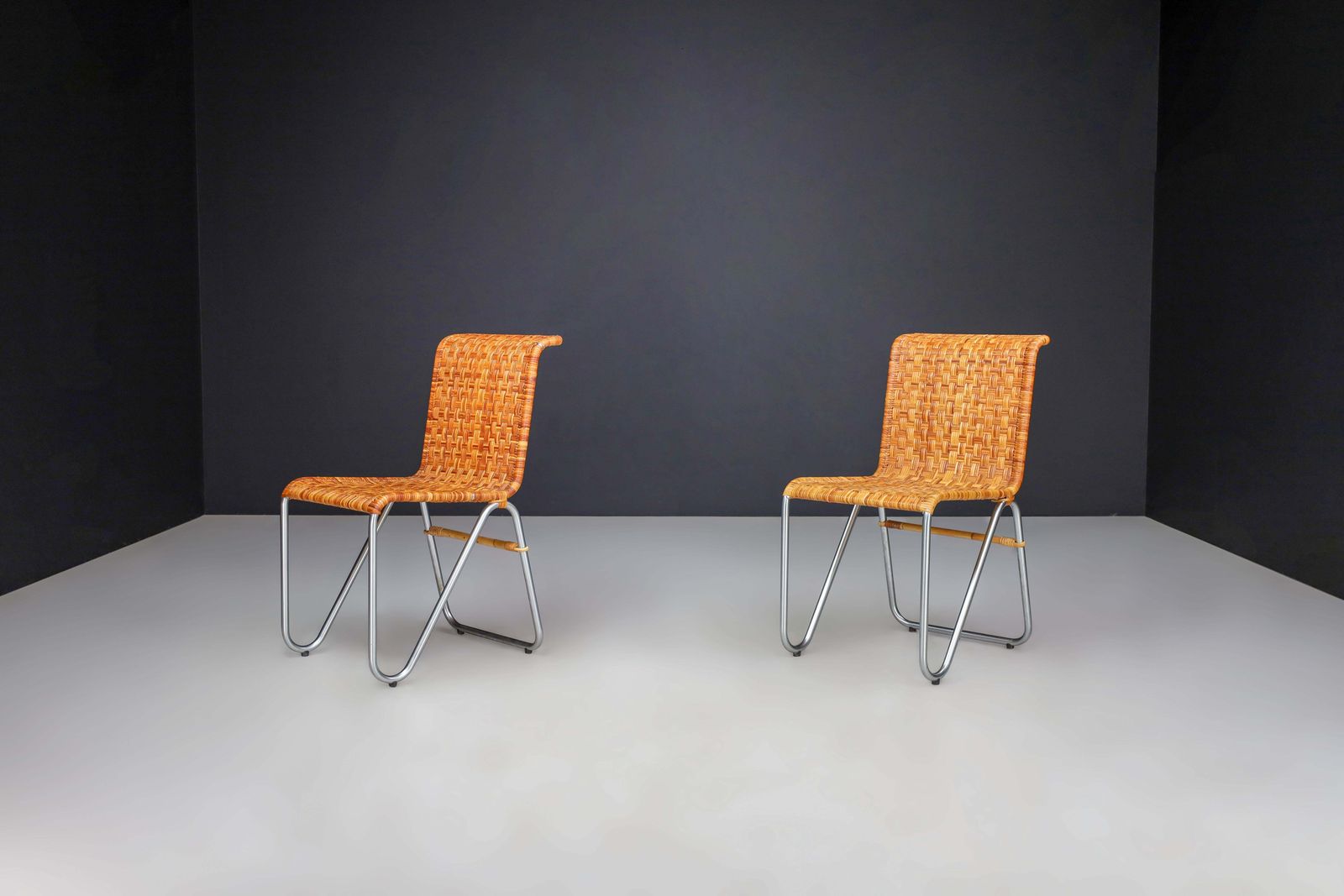 Bauhaus Diagonal Chairs By Willem Hendrik Gispen For Gispen, The Netherlands photo Furniture