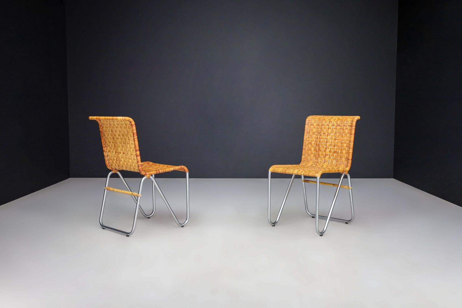 Bauhaus Diagonal Chairs By Willem Hendrik Gispen For Gispen, The Netherlands photo 2373.0