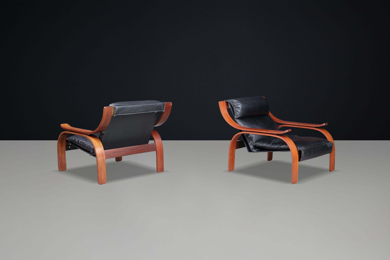 Pair Of 1962 Italian Mid Century Modern Lounge Chairs By Marco Zanuso For Arflex photo Furniture