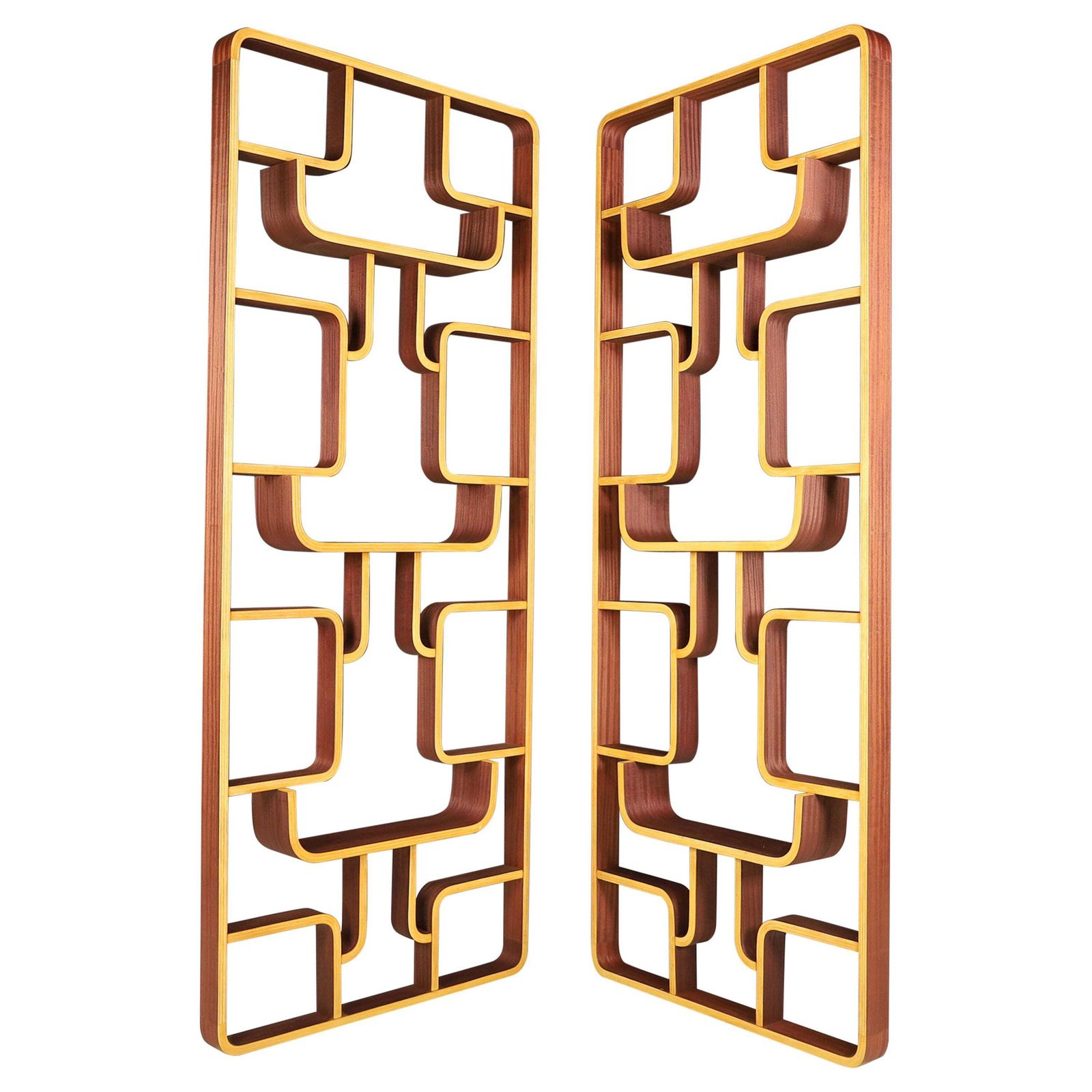Mid 20th Century Room Dividers In Bent Wood By Ludvik Volak, Praque, 1960s
