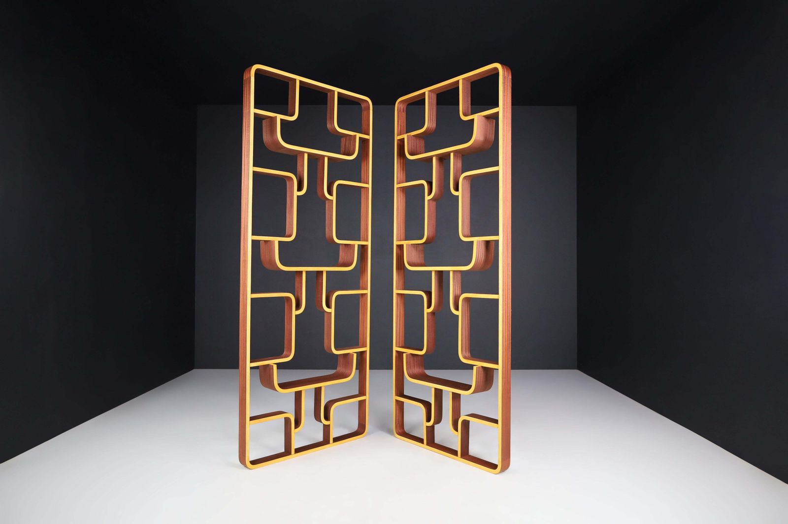 Mid 20th Century Room Dividers In Bent Wood By Ludvik Volak, Praque, 1960s photo furniture