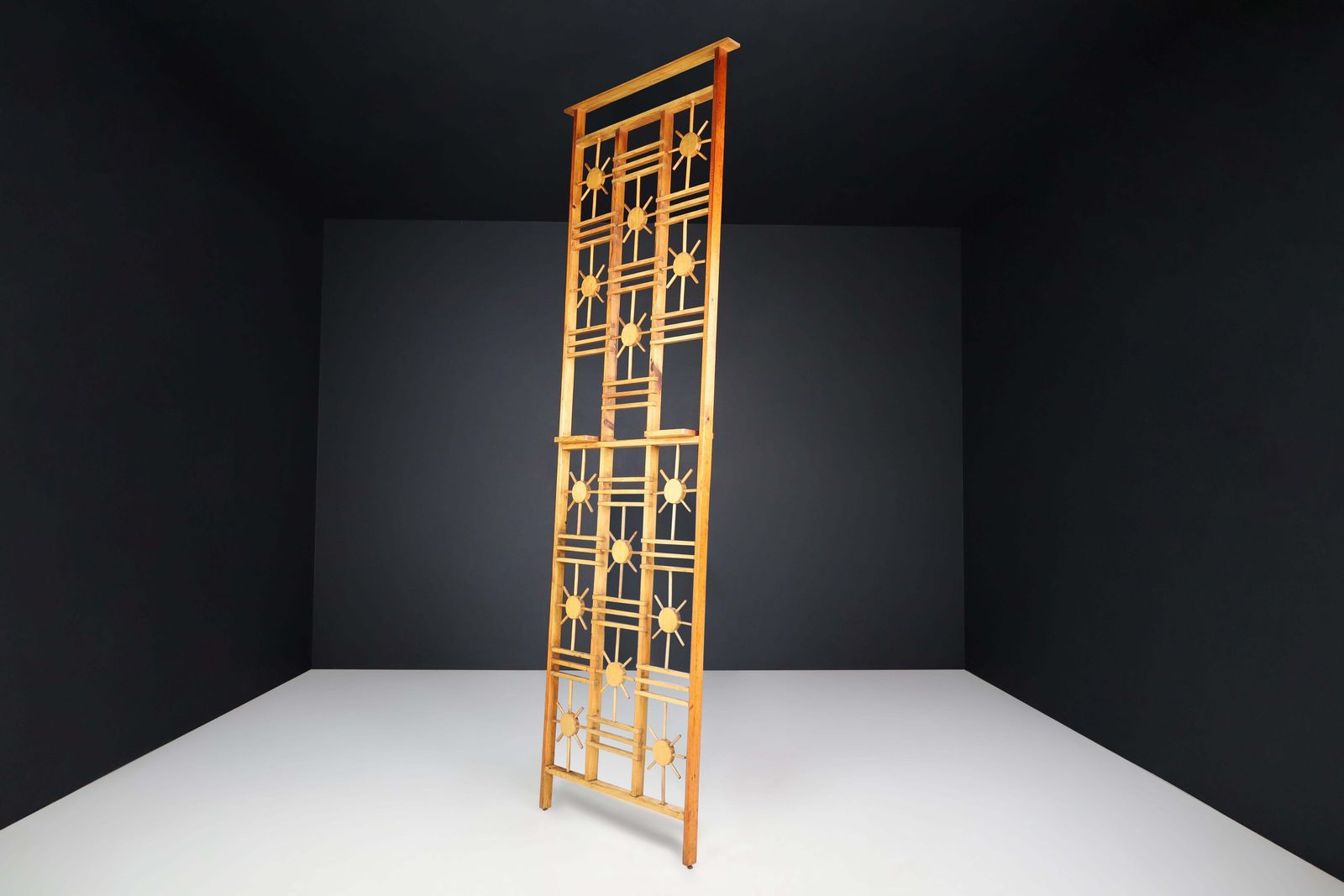 photo for sale French Pine Room Divider With Sunburst Accents, 1960s