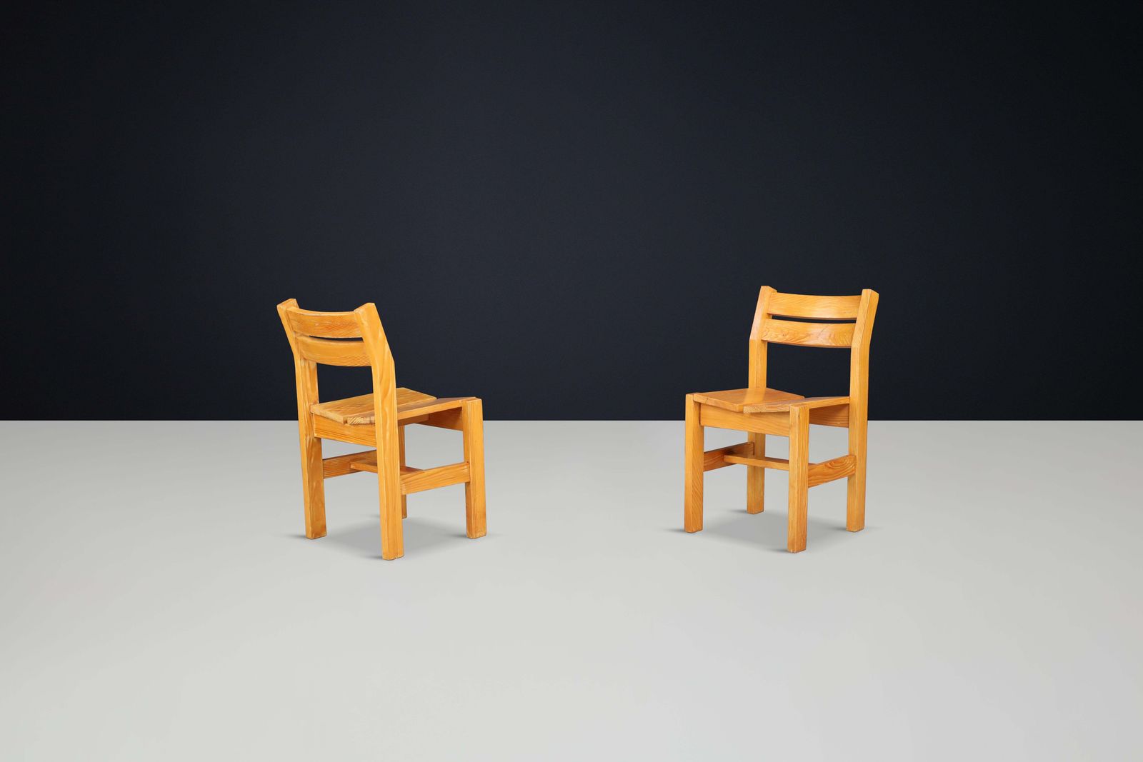 photo for sale Charlotte Perriand Chairs From "La Cascade" At Les Arcs 1600.