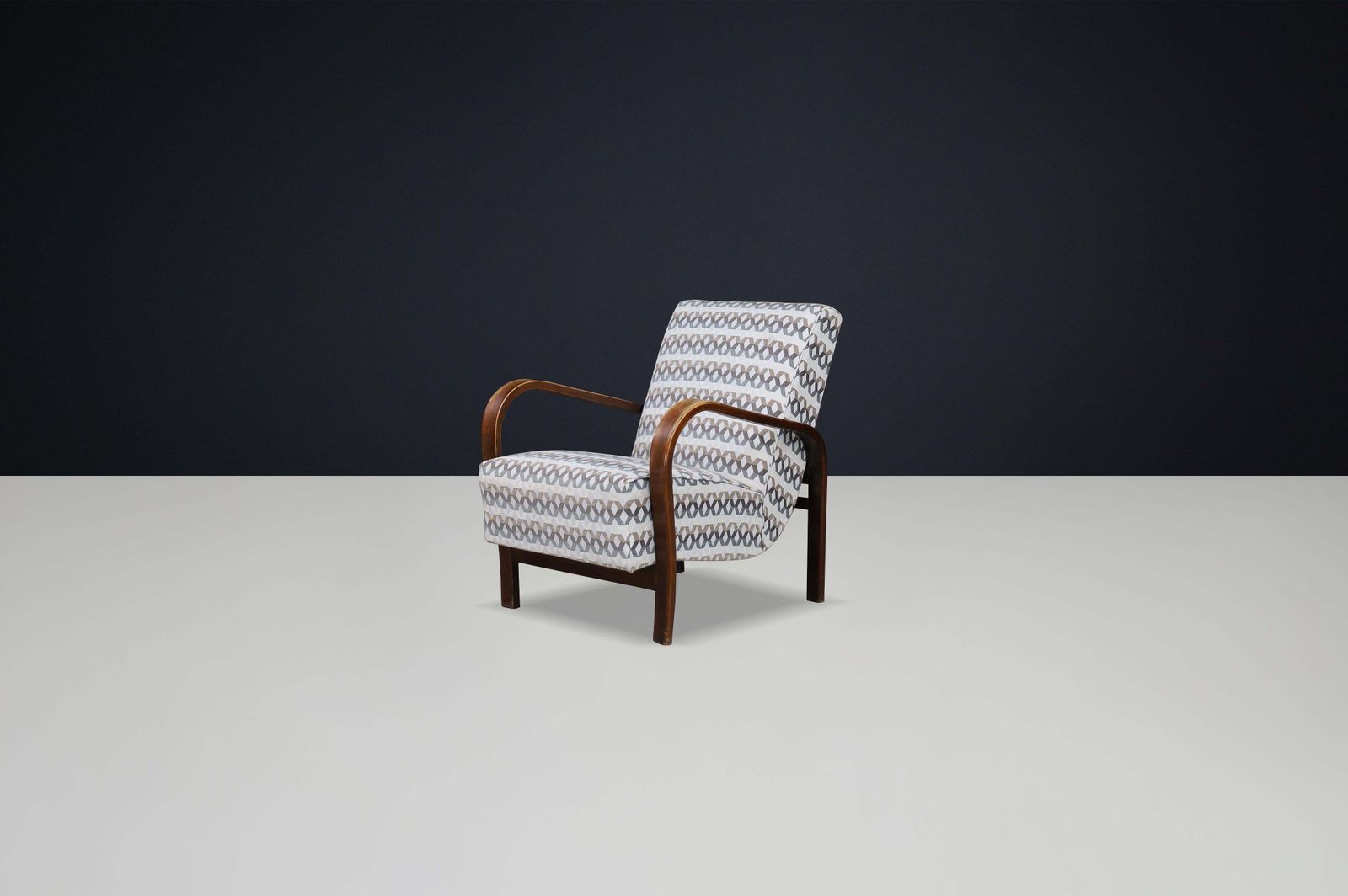 Patinated 1930s Czech Lounge Chairs By Koželka & Kropáček. photo for sale