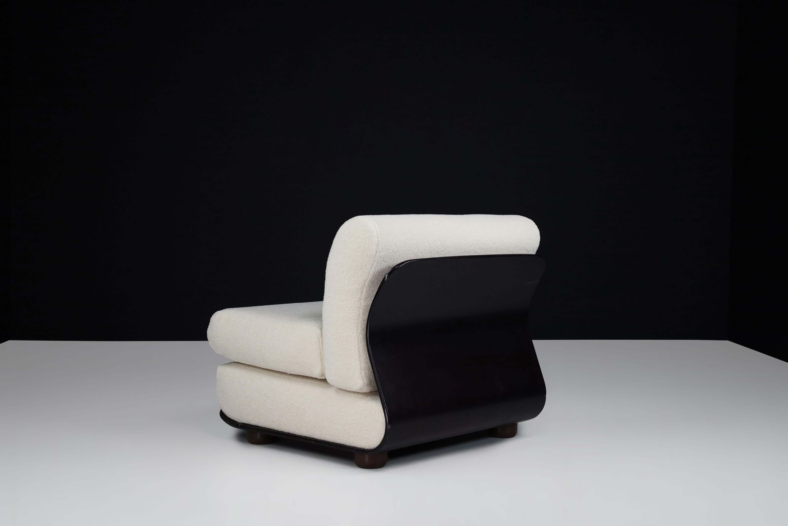 1970s Italian Lounge Chair With Bentwood Frame And New Bouclé Upholstery photo buy