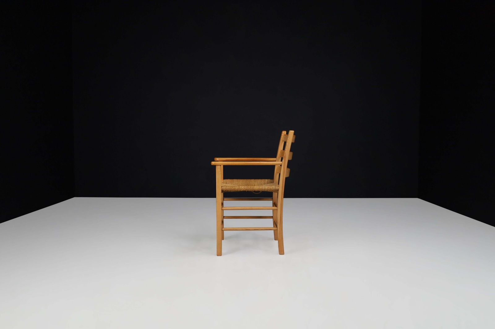 Danish Pine And Rope Armchair, 1960s – Nordic Minimalism photo vinterior
