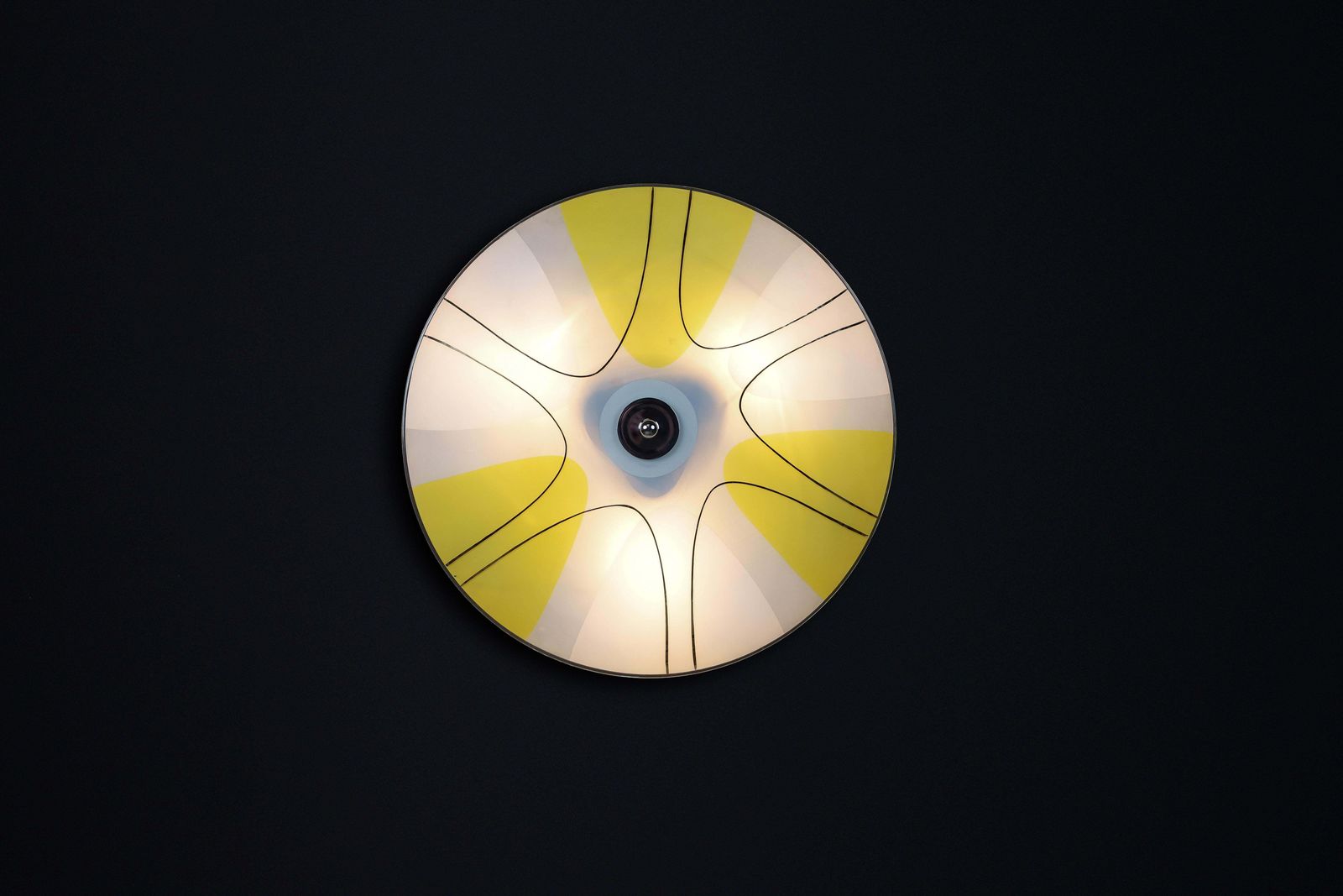 Mid Century Glass Hanging Pendant Or Wall Light Brussels World Expo 1958 (No:2) photo 740.0