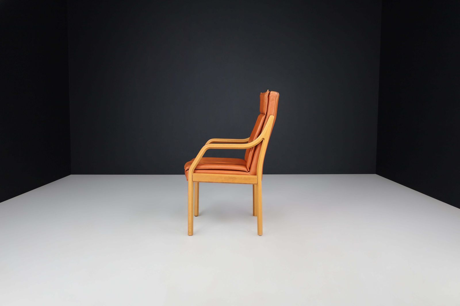 photo furniture Walter Knoll Set Of 16 Dining Room Chairs In Bentwood And Leather, Germany 1970s