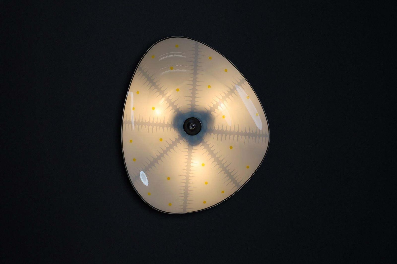 Mid Century Glass Hanging Pendant Or Wall Light Brussels Worldexpo 1958 (No:18) photo vinterior