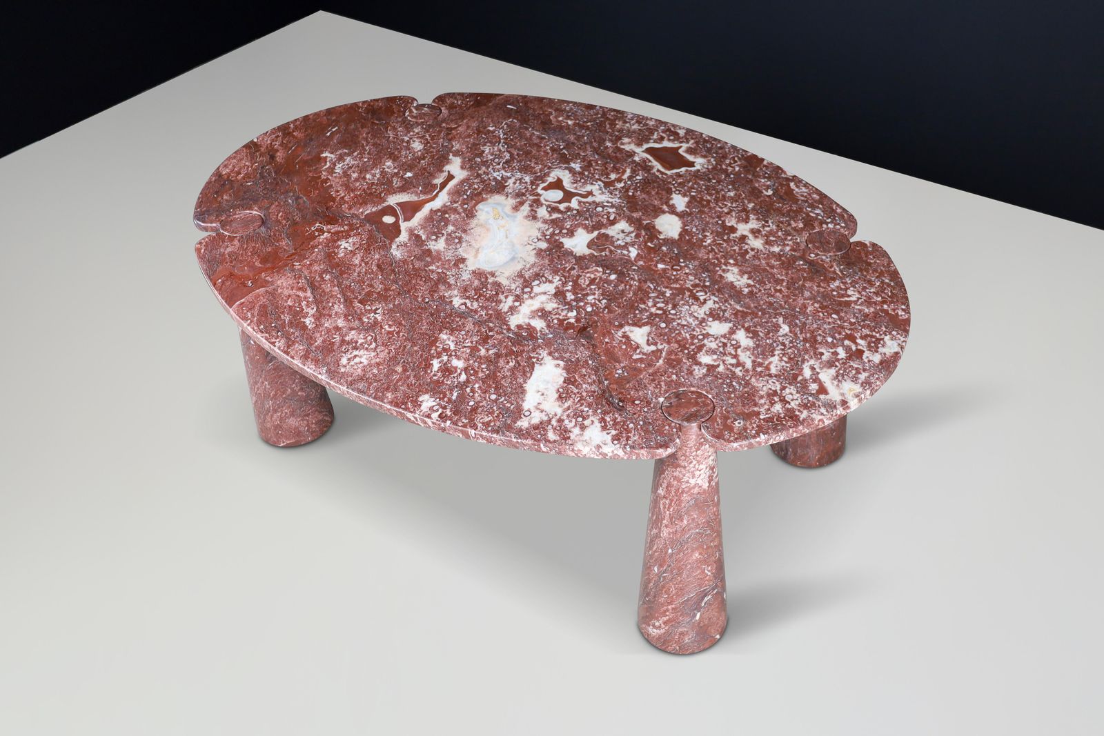 Angelo Mangiarotti For Skipper Rosso Marble "Eros" Dining Table, Italy, 1970s photo furniture