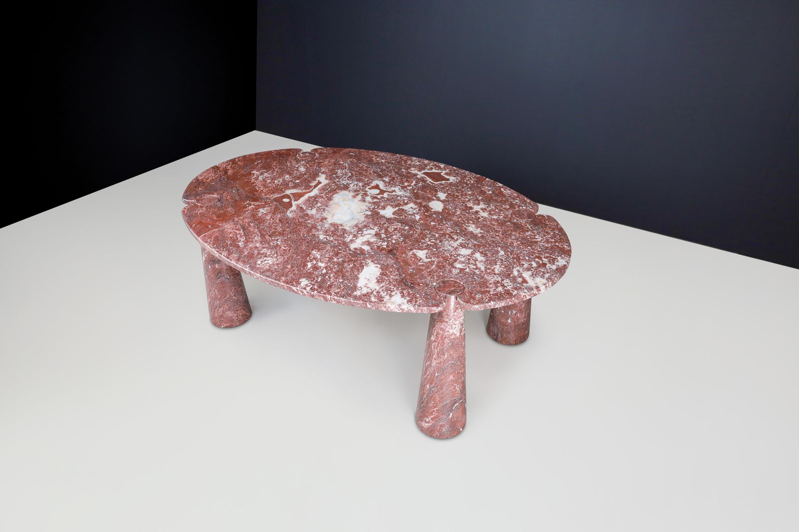 Furniture Angelo Mangiarotti For Skipper Rosso Marble "Eros" Dining Table, Italy, 1970s photo