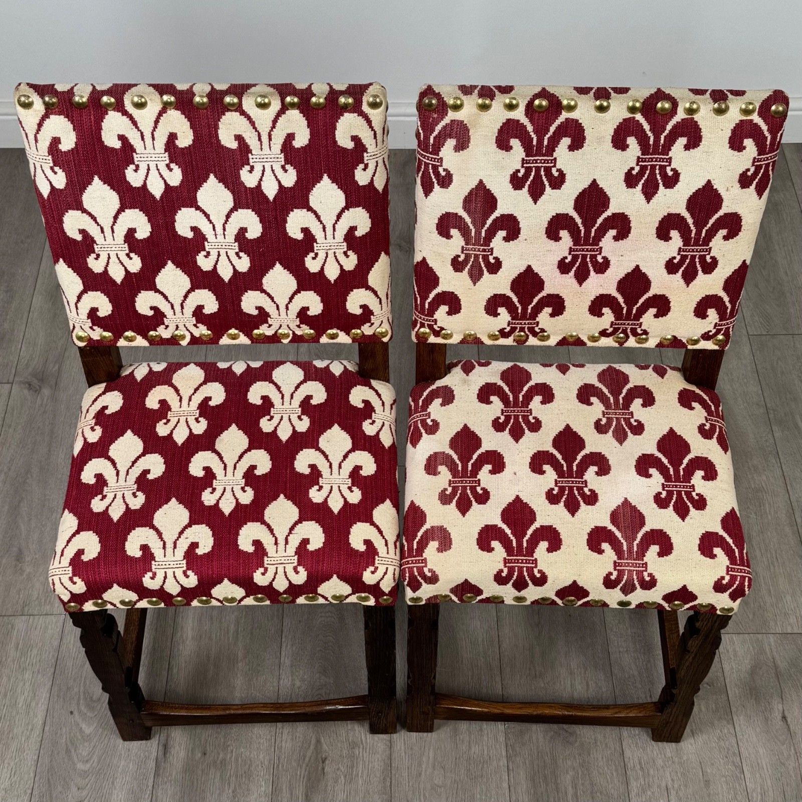 Antique 20th Century Good Quality Set Of 14 Oak Dining Chairs photo vintage