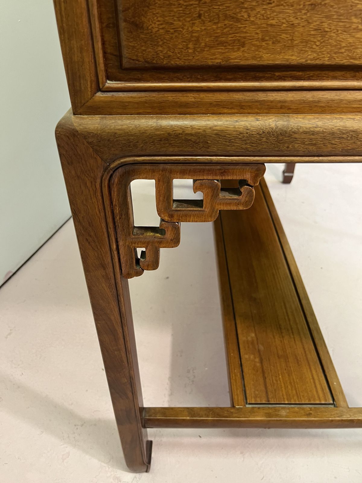 A Mid Century Chinese Hardwood Cylinder Bureau Desk photo Furniture