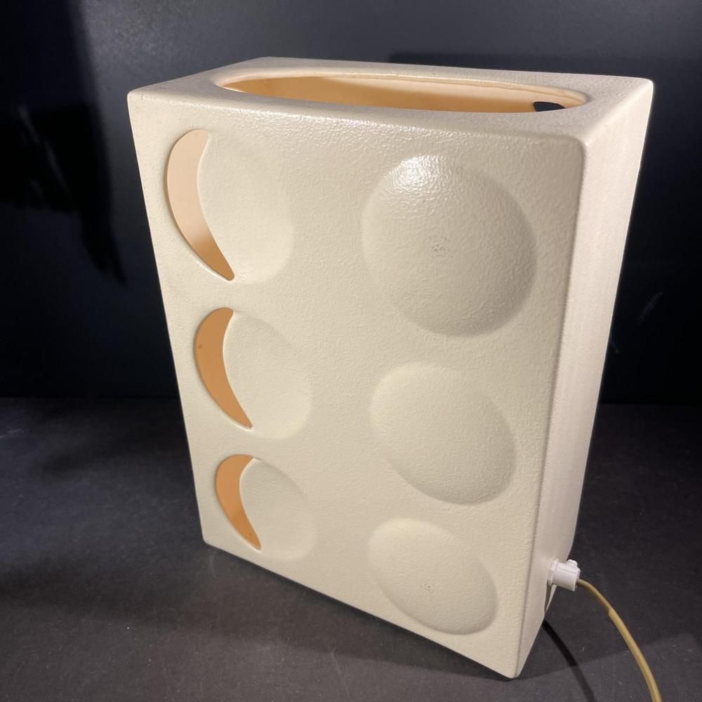 Optic Art Ceramic Table Lamp In The Style Of Evert Jelle Jelles, 1960s photo Lighting