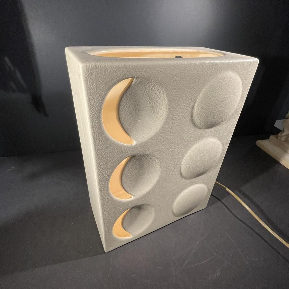 Optic Art Ceramic Table Lamp In The Style Of Evert Jelle Jelles, 1960s photo vinterior