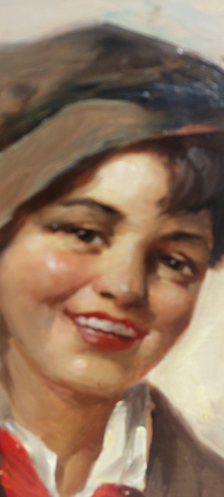 Oil Painting On Wood Portrait Scugnizzo Athos Renzo Brioschi (1910 2000) photo 176.0