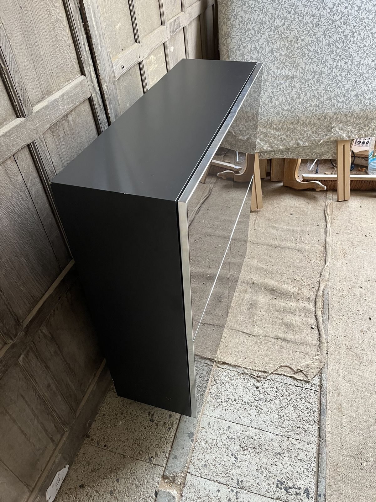 photo vintage Molteni Square Grey Gloss Cabinet. Rrp £5842. 1 Of 2.