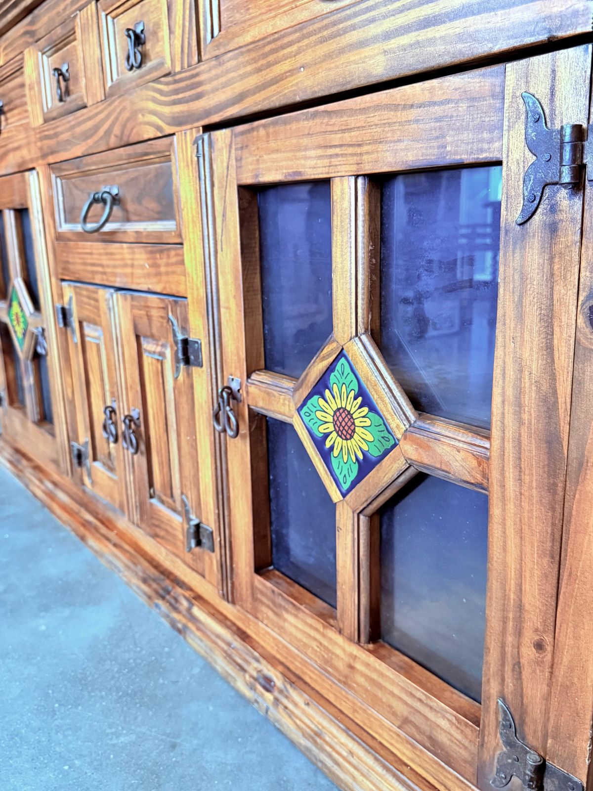 photo furniture Credenza Or Light Oak Tuscan Sideboard From The Spanish Catalan Baroque Of The 20th Century