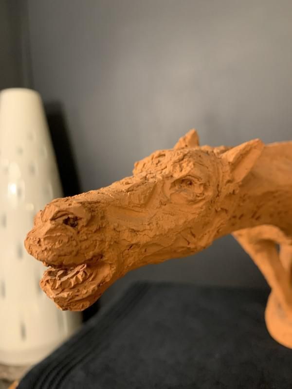 photo vinterior Terracotta Paardenbeeldje Van Mario Peruggini, Jaren 1960