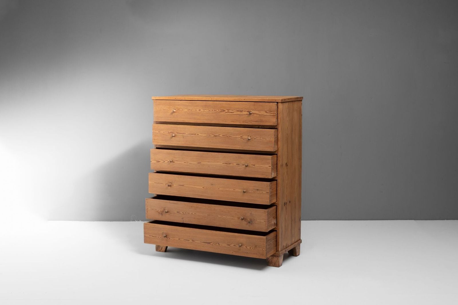 Large Swedish Pine Chest Of Drawers photo for sale