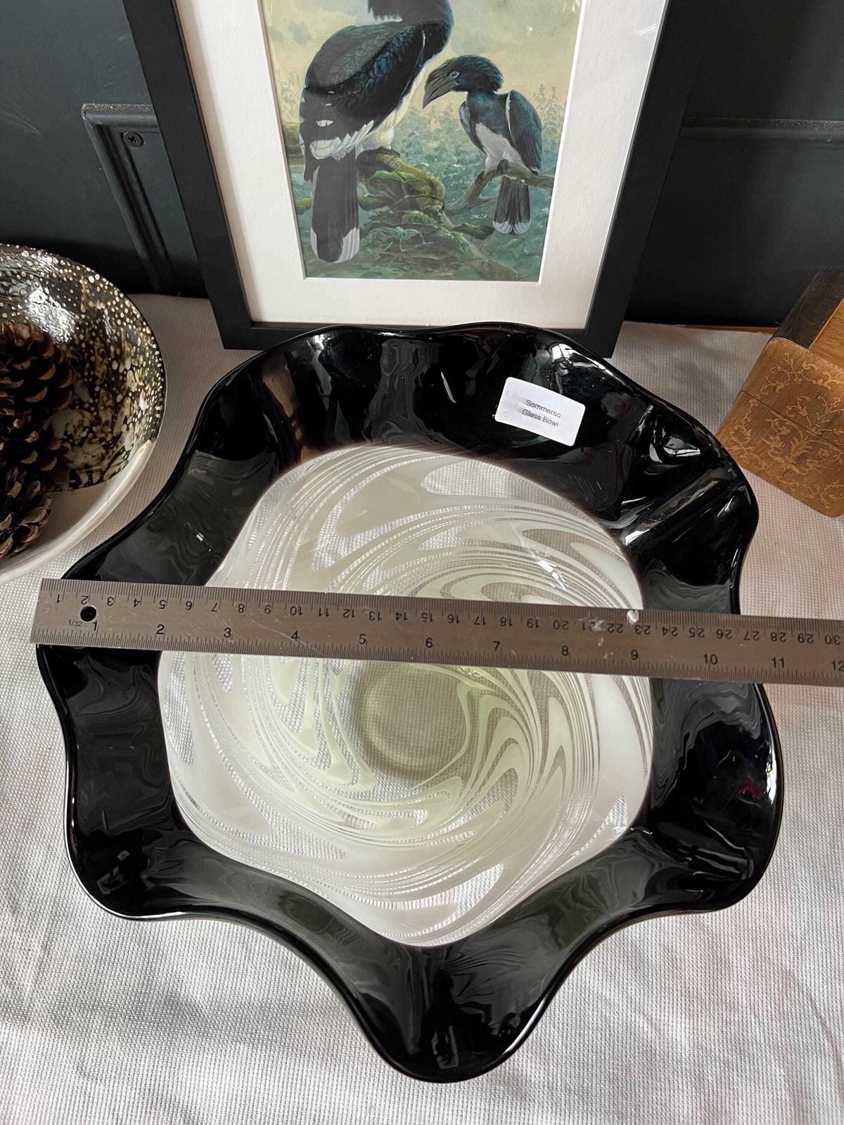 Large Murano Glass Bowl( Sommerso Style). Highly Collectible. Exquisite Piece Of Craftsmanship. photo 125.0