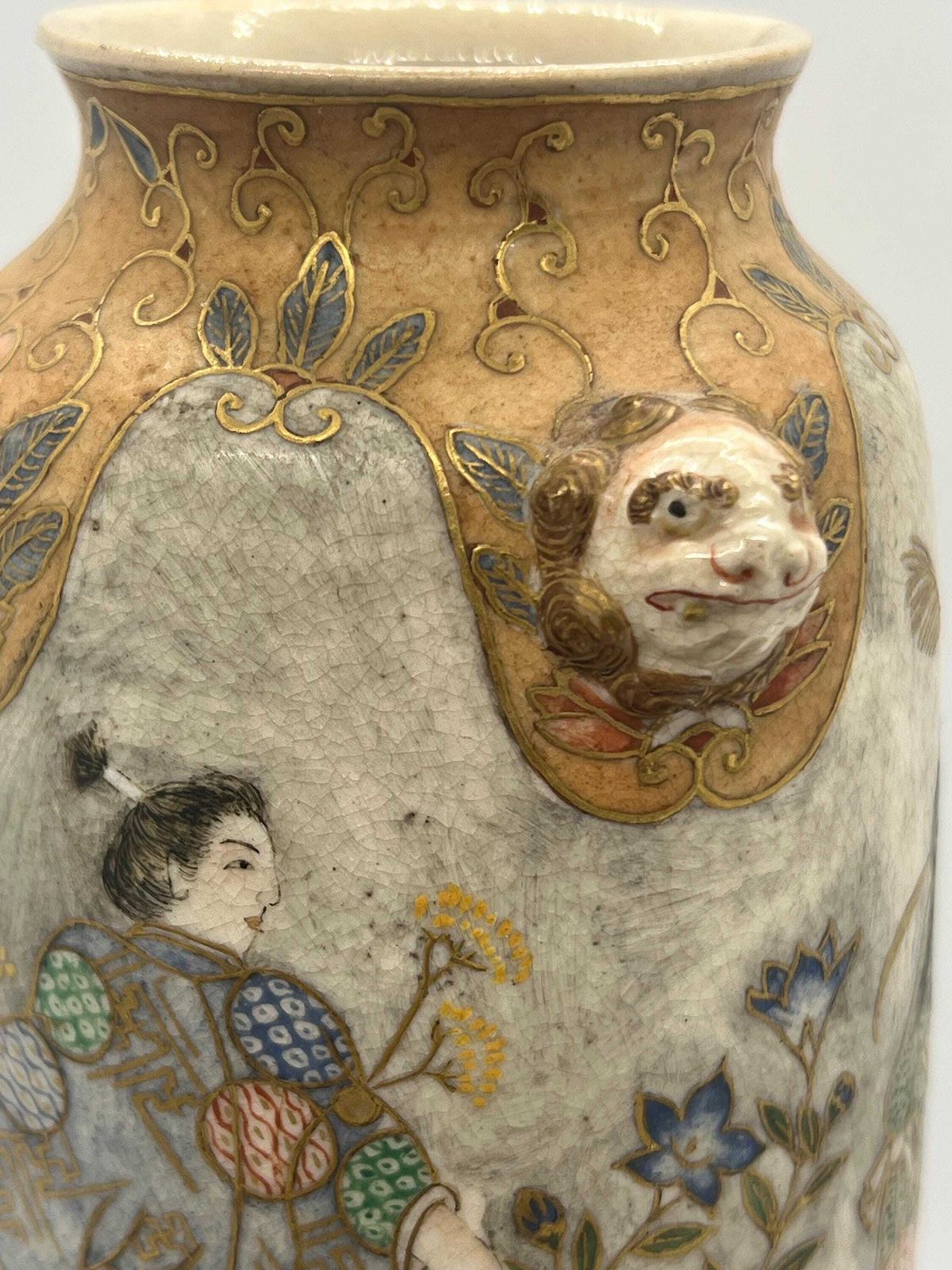 photo buy A Beautifully Decorated Meiji Period Satsuma Vase C1850