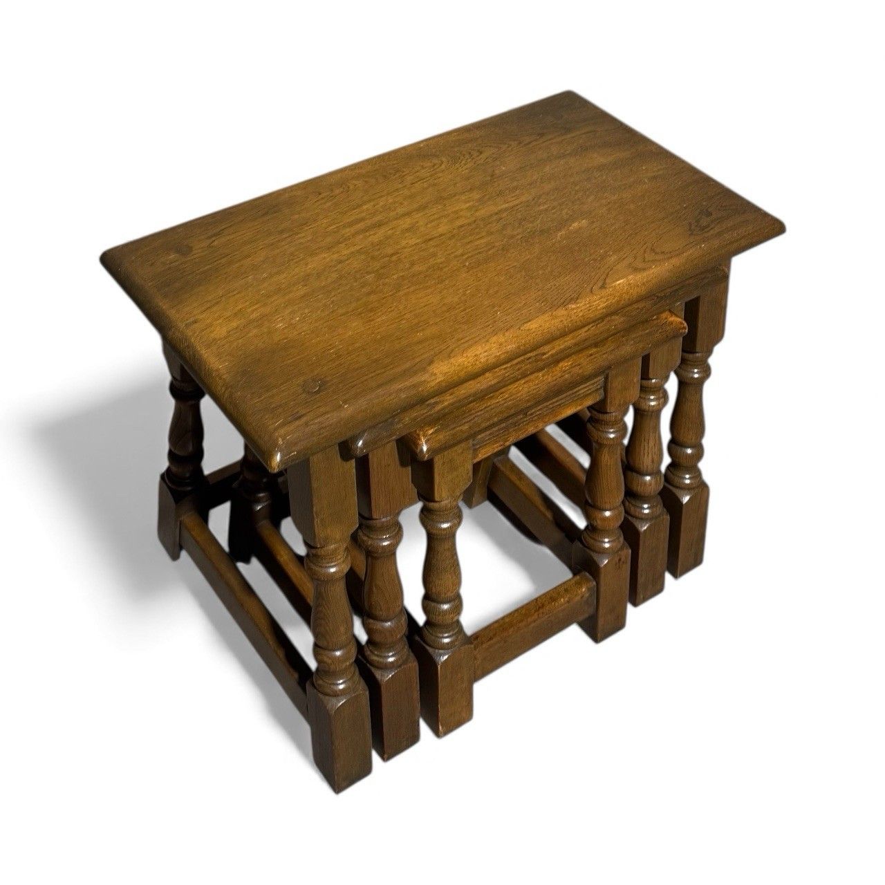 photo furniture Old Charm Solid Oak Sideboard Nest Of Tables Superior Quality Antique Style