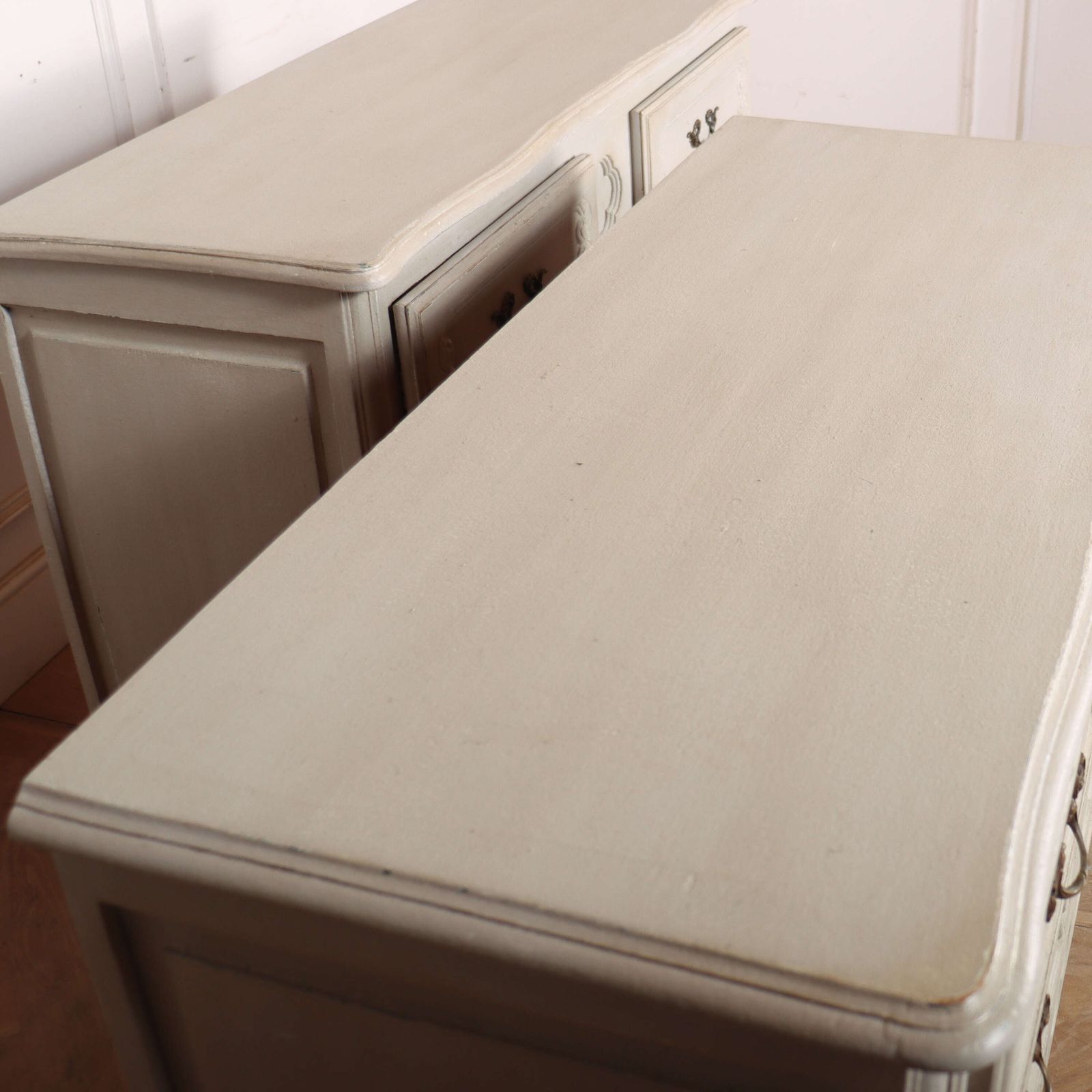 Furniture Pair Of French Painted Commodes photo