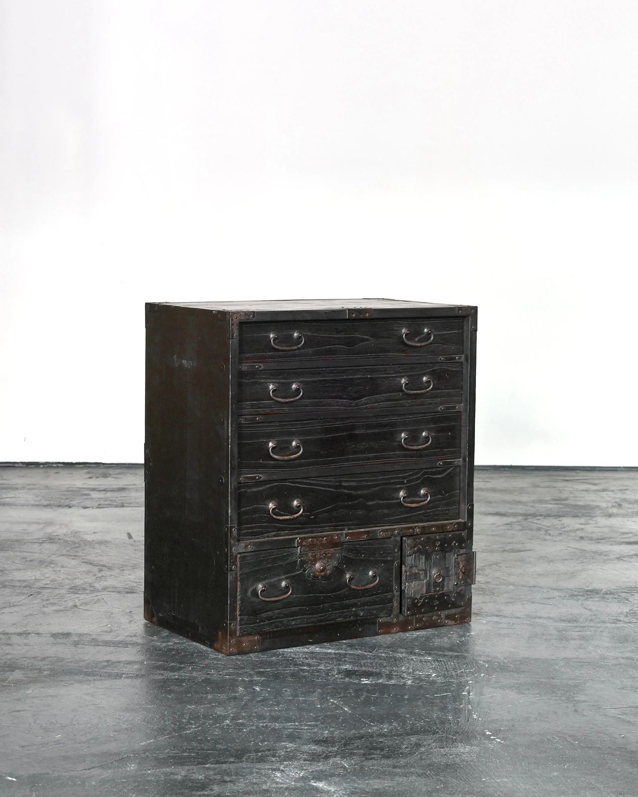 Charred Edo Period Tansu/Chest Of Drawers photo furniture