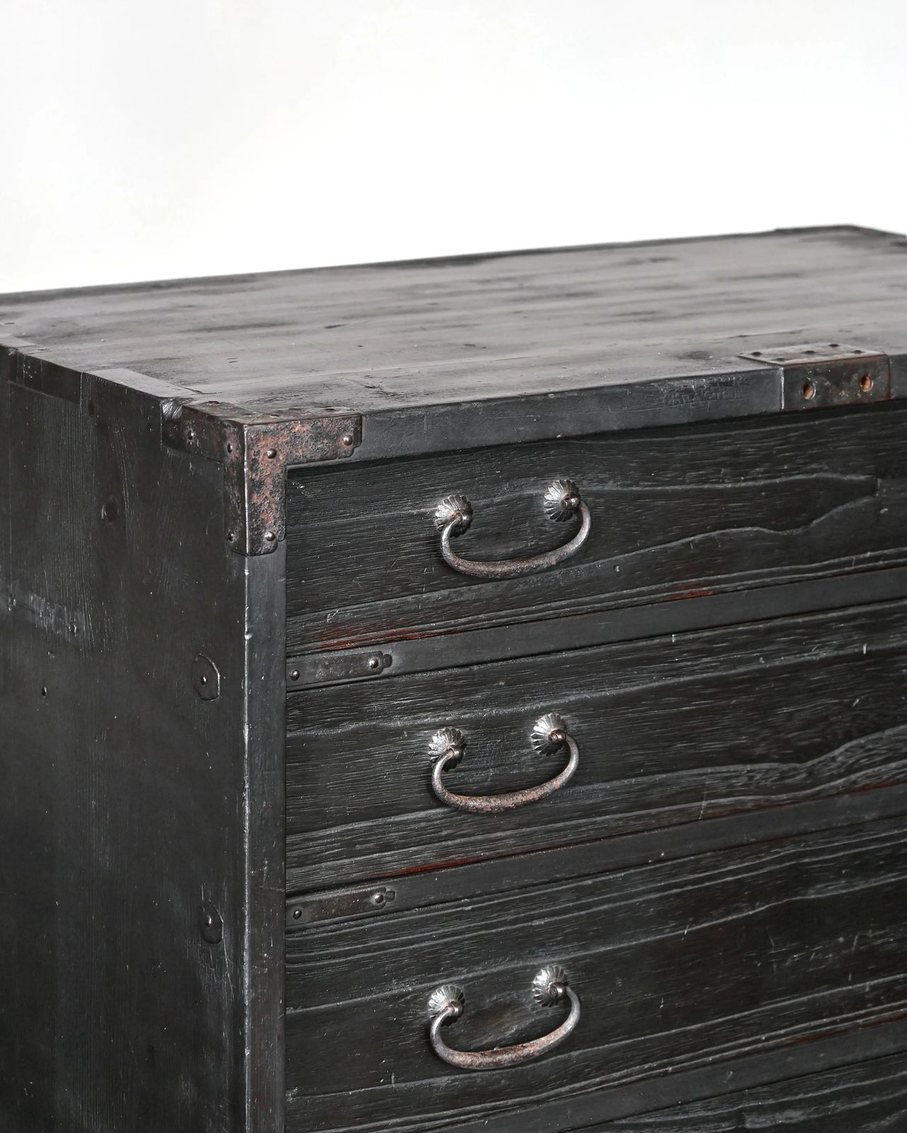 Charred Edo Period Tansu/Chest Of Drawers photo Furniture