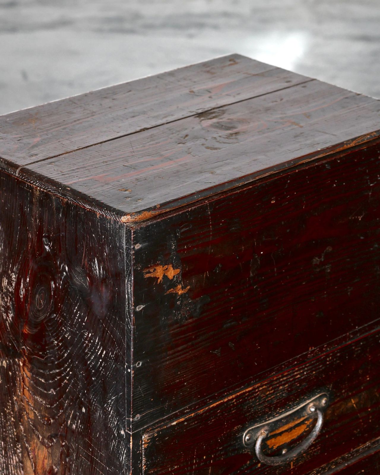 Furniture Unusual Tall Meiji Period Japanese Tansu photo