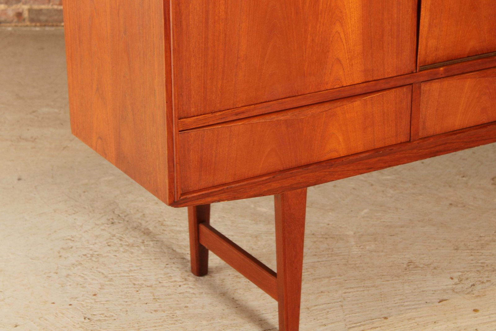 Danish Mid Century Teak Highboard By E.W. Bach, Circa 1960s photo for sale