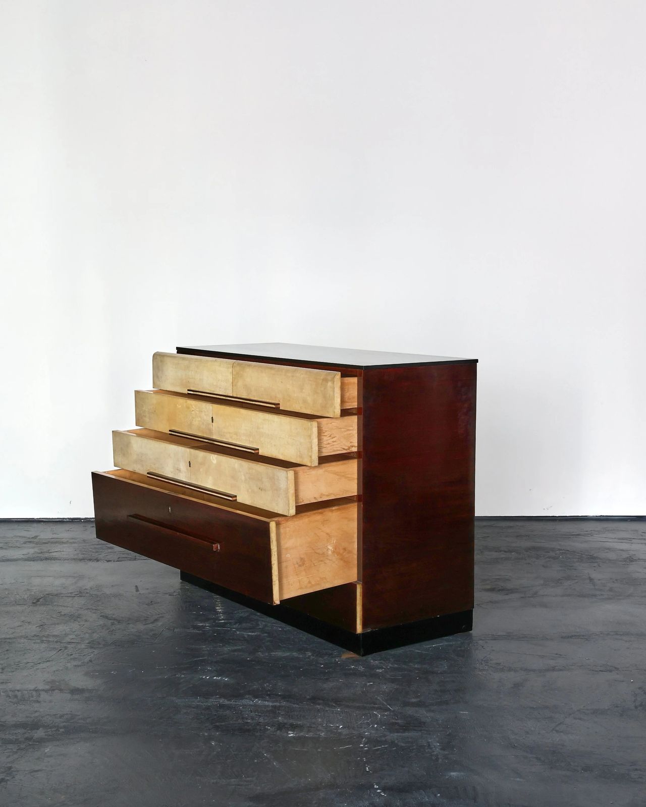 Italian Modernist C.1940s Vellum Chest Of Drawers photo buy