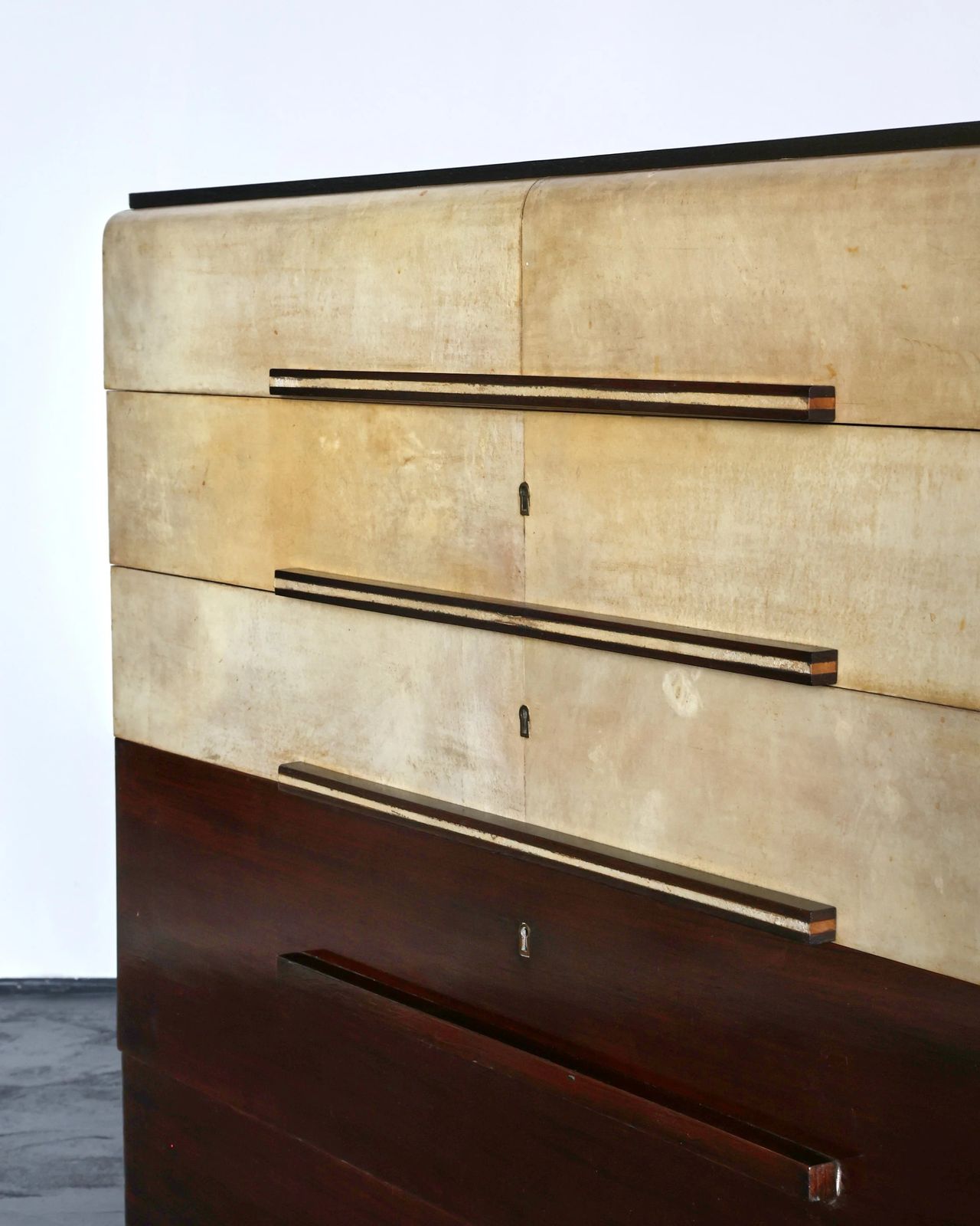 photo for sale Italian Modernist C.1940s Vellum Chest Of Drawers