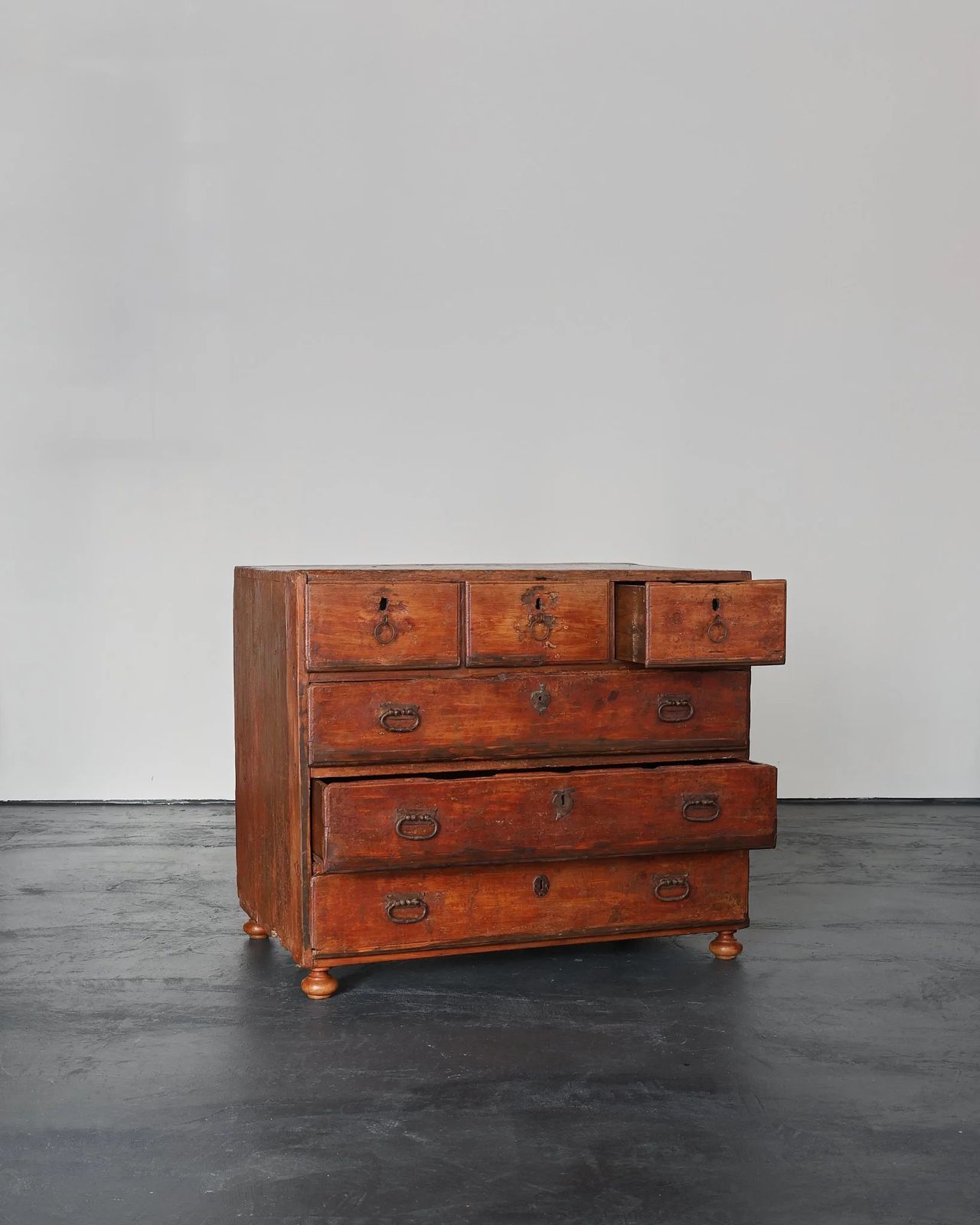 Primitive 17th C. Spanish Chest Of Drawers photo for sale