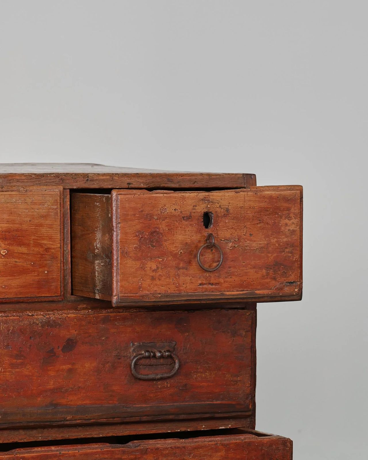 Primitive 17th C. Spanish Chest Of Drawers photo Furniture