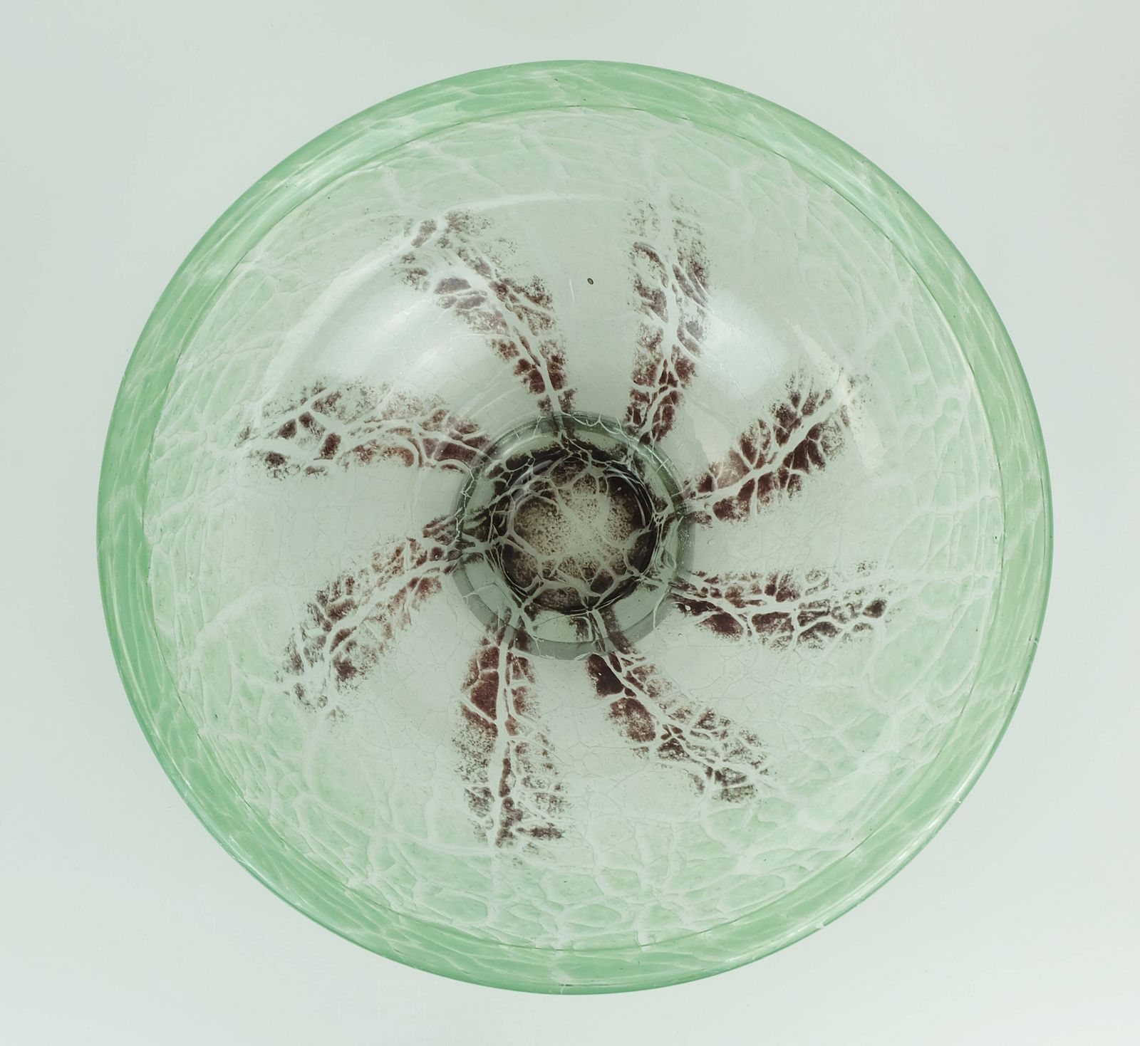 Fantastic Large Wmf Art Deco Ikora Glass Bowl Karl Wiedmann 1930s Green And photo furniture