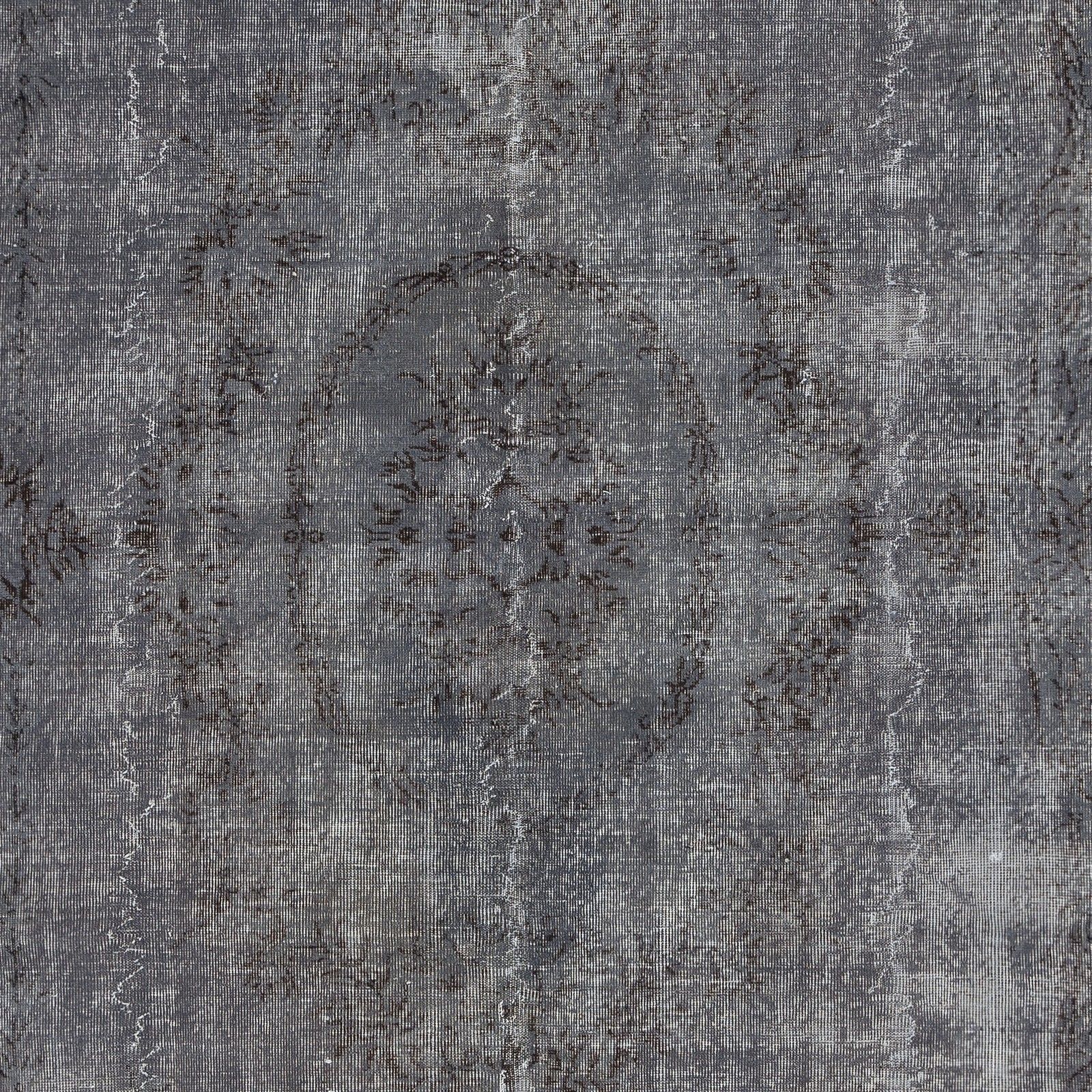 6.7x10.3 Ft Gray Vintage Wool Area Rug. Modern Hand Knotted Carpet photo Textiles