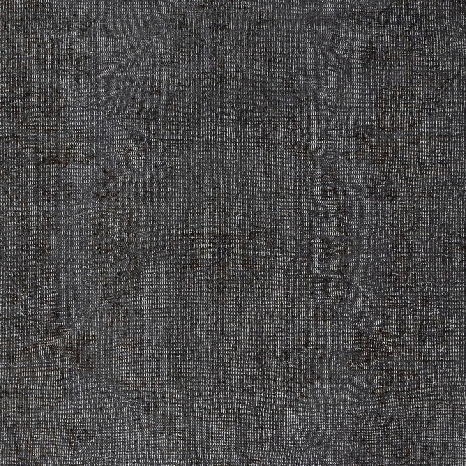 5.6x8.7 Ft Vintage Handmade Turkish Area Rug Redyed In Gray For Modern Interiors photo Textiles