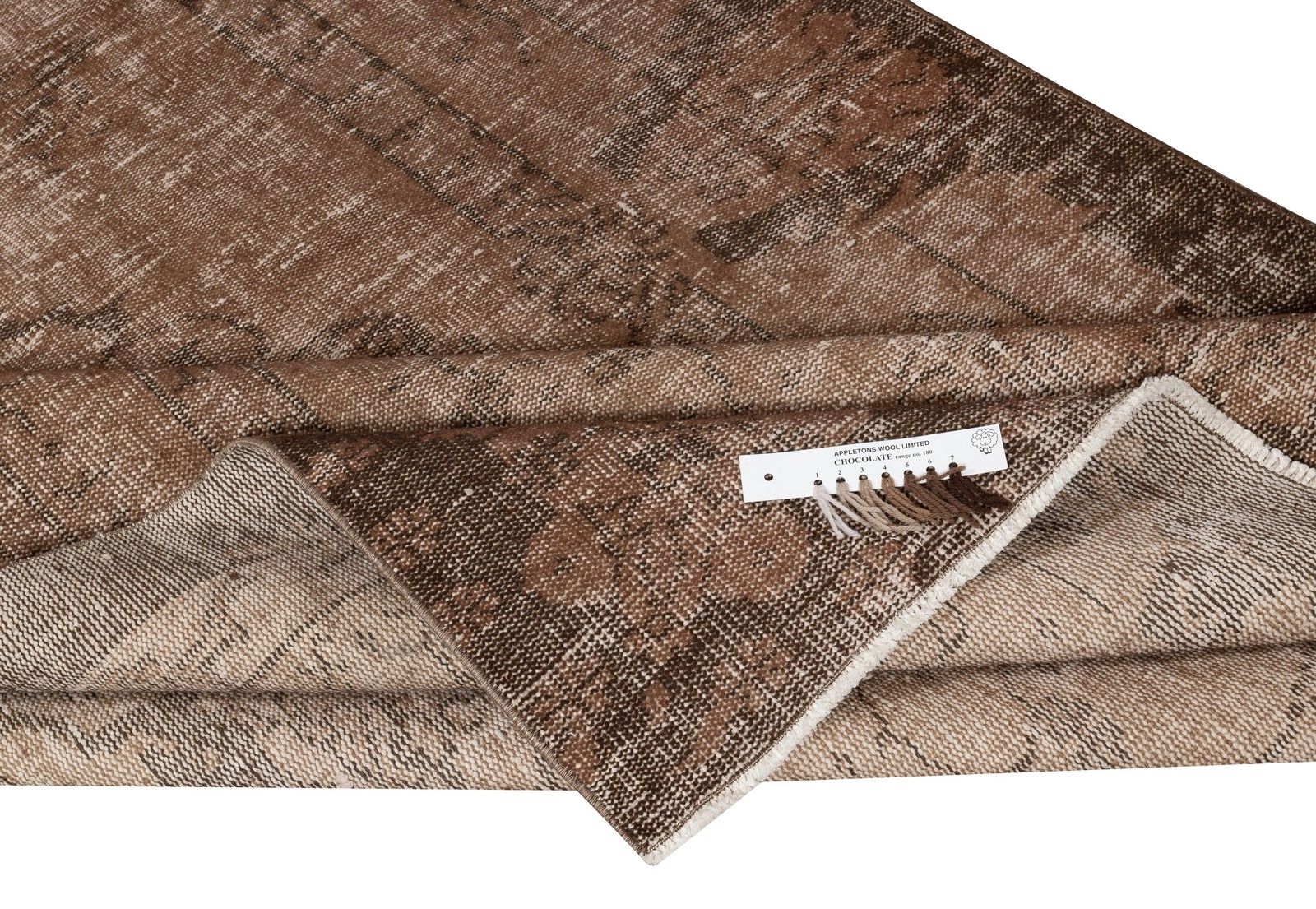5x8 Ft Vintage Brown Wool Area Rug. Handmade Turkish Rug For Contemporary Spaces photo for sale