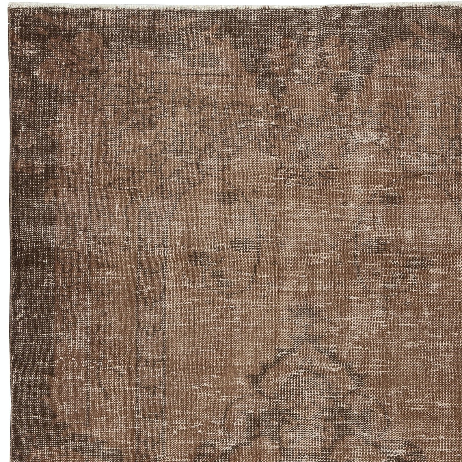 5x8 Ft Vintage Brown Wool Area Rug. Handmade Turkish Rug For Contemporary Spaces photo 388.0