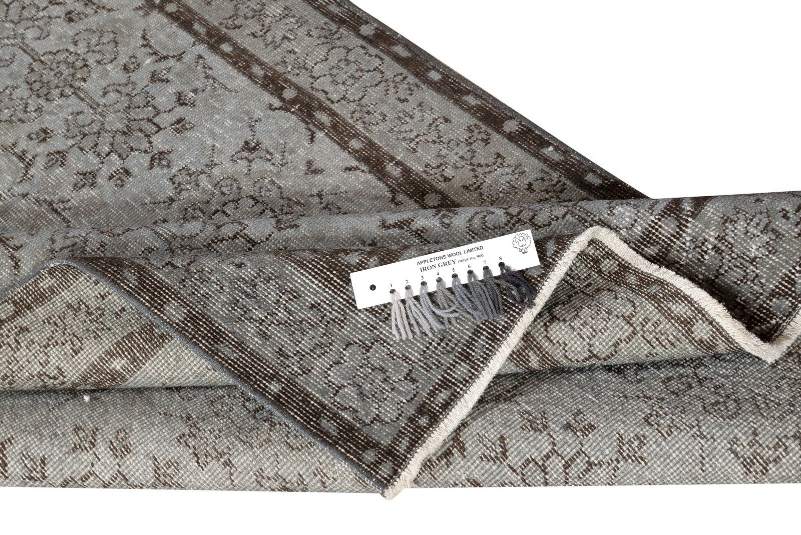 4x7 Ft Vintage Handmade Wool Rug. Gray Turkish Rug For Modern Home And Office photo for sale