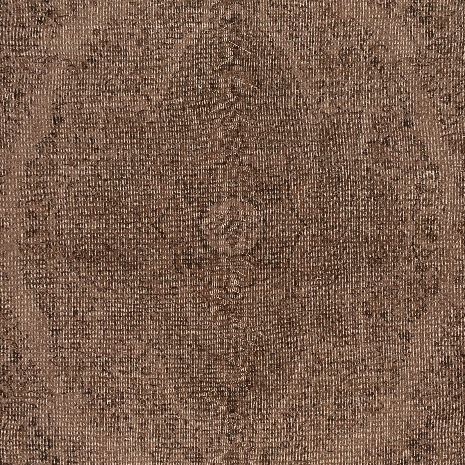 7x10.7 Ft Vintage Handmade Rug. Brown Turkish Rug For Modern Home And Office photo Textiles