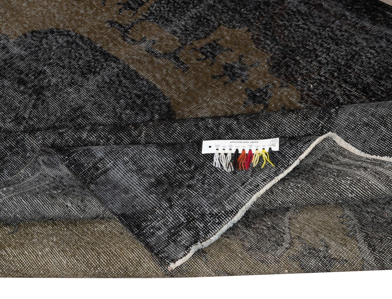 6.2x10.2 Ft Black Vintage Wool Area Rug. Modern Hand Knotted Carpet photo for sale