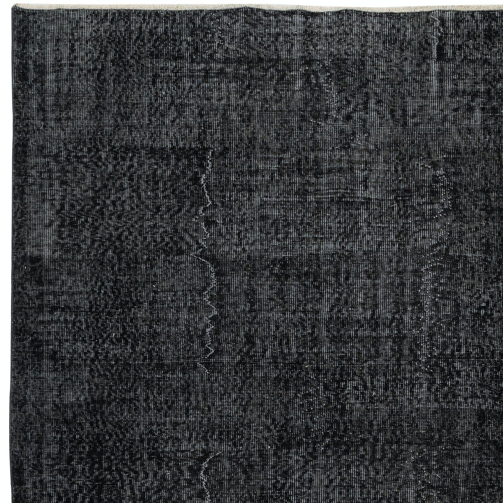 5.6x9.3 Ft Vintage Handmade Rug. Black Turkish Rug For Modern Home And Office photo 502.0