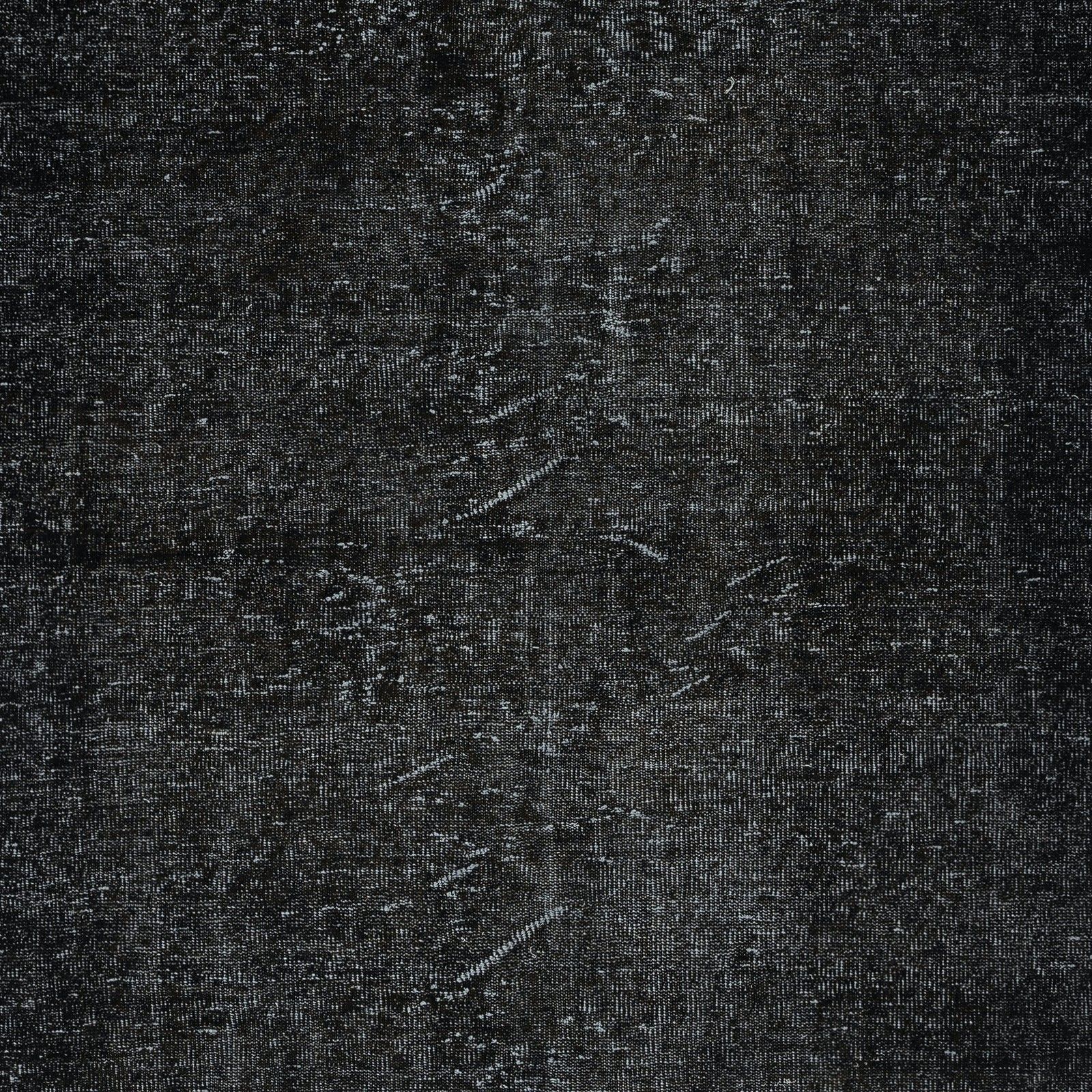 6x10 Ft Handmade Turkish Rug. Vintage Black Redyed Carpet For Living Room photo Textiles