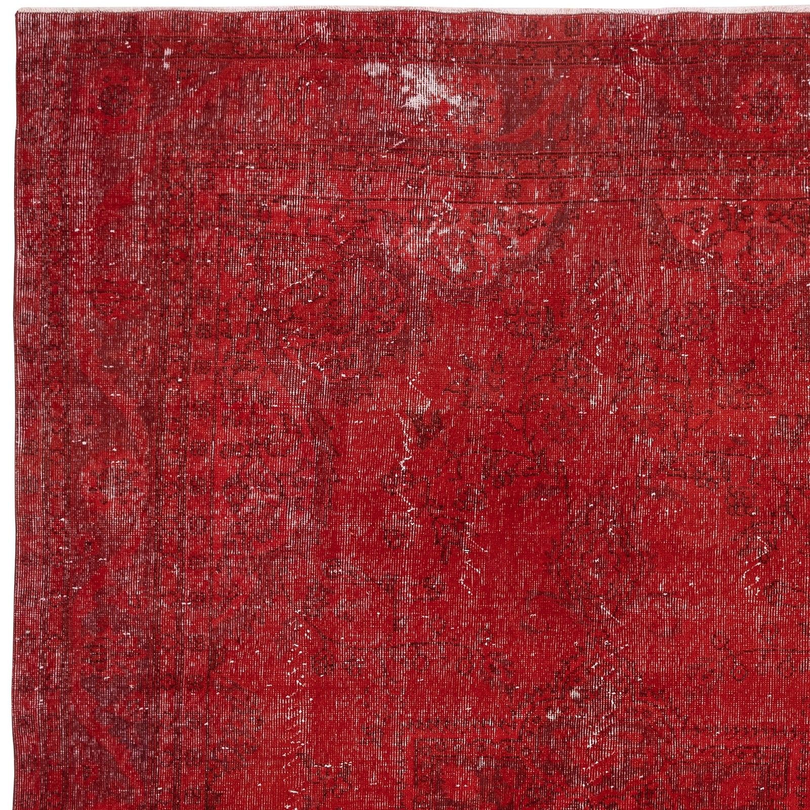 7.3x11.2 Ft Vintage Handmade Turkish Rug In Red For Contemporary Interiors photo 928.0